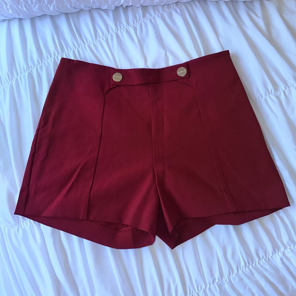 Marciano Red High Waist Shorts